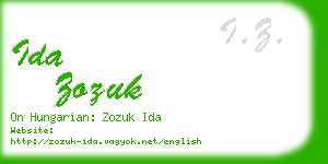 ida zozuk business card